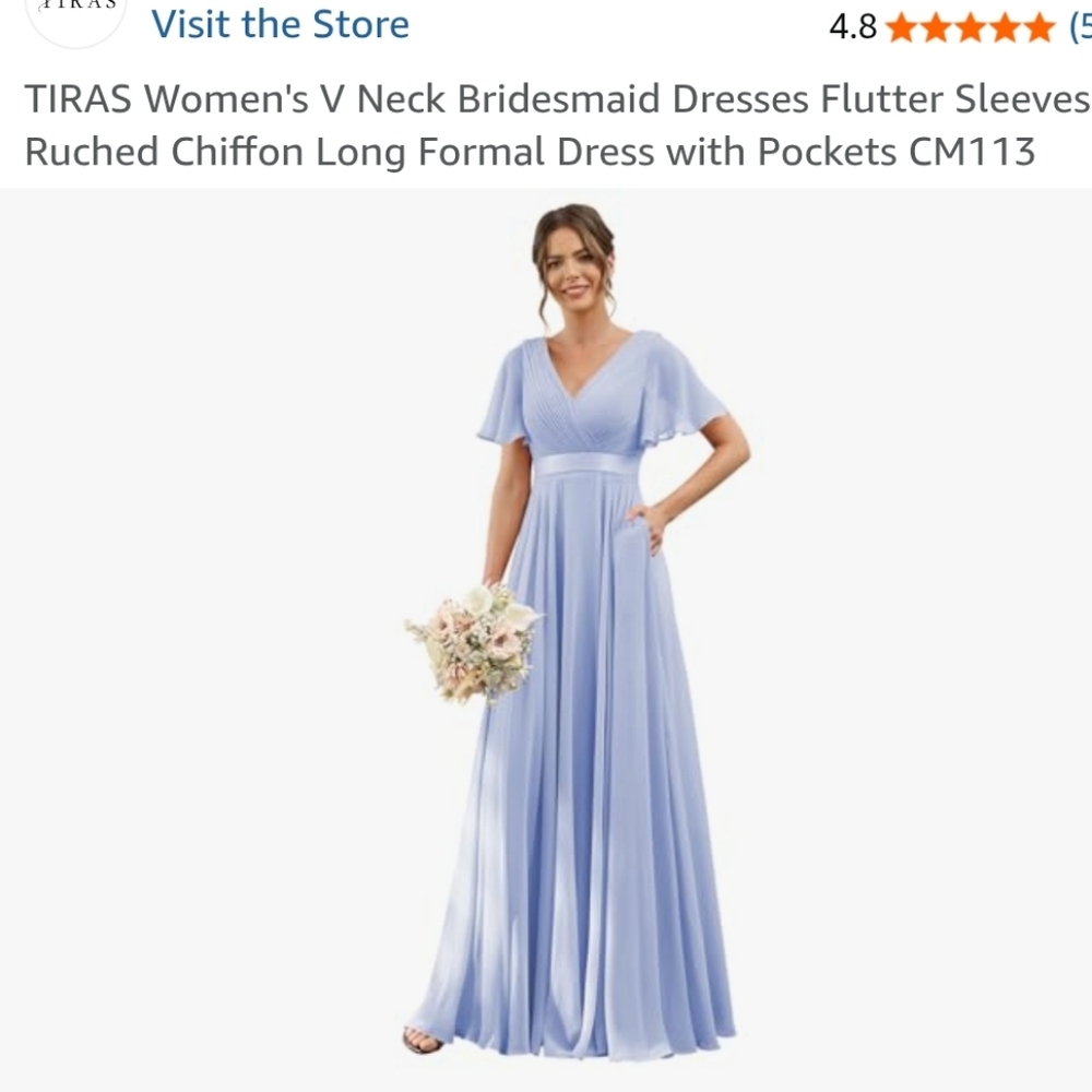 Women's Lavender Chiffon Bridesmaid Dress